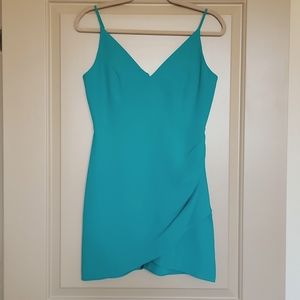 EUC Amanda Uprichard "Giovanni" cocktail dress, Teal, size small
